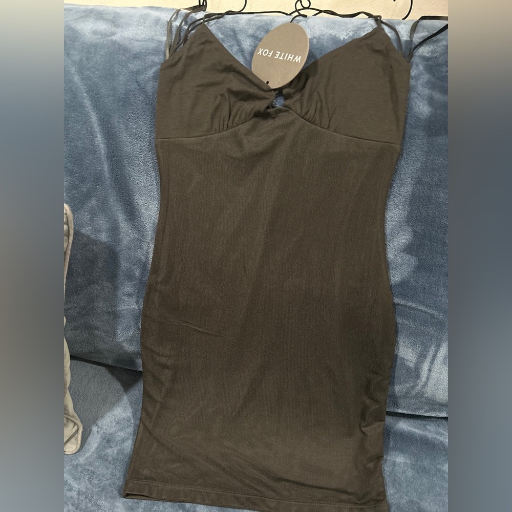 White Fox Boutique Charcoal Mini Dress
